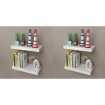 Estantes de pared 4 unidades blanco 40 cm
