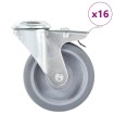 Ruedas giratorias con agujero pasador 16 unidades 100 mm