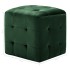 Puf 2 unidades terciopelo verde 30x30x30