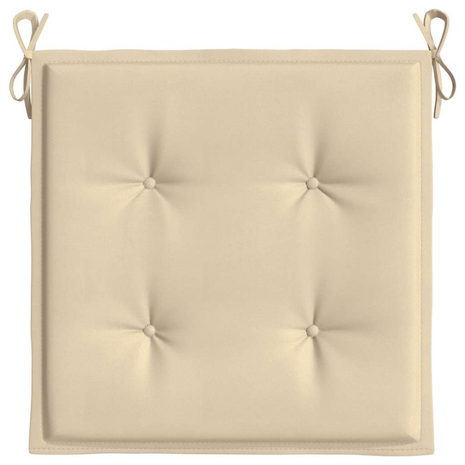 Cojines de silla de jardín 6 uds tela Oxford beige 50x50x3