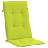 Cojín silla de jardín respaldo alto 6 uds tela verde