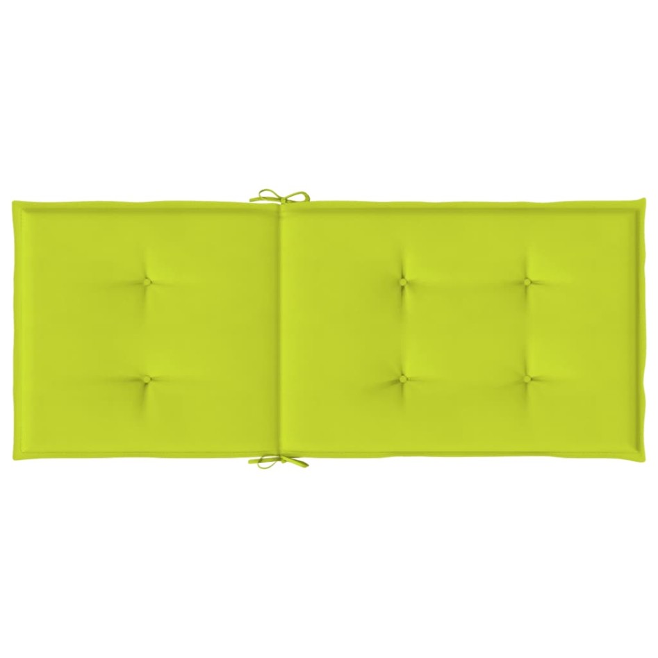 Cojín silla de jardín respaldo alto 6 uds tela verde