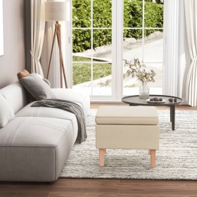 Taburete con patas de madera tapizado tejido