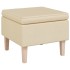 Taburete con patas de madera tapizado tejido