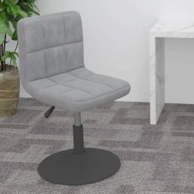 Taburete de cocina giratorio de terciopelo gris