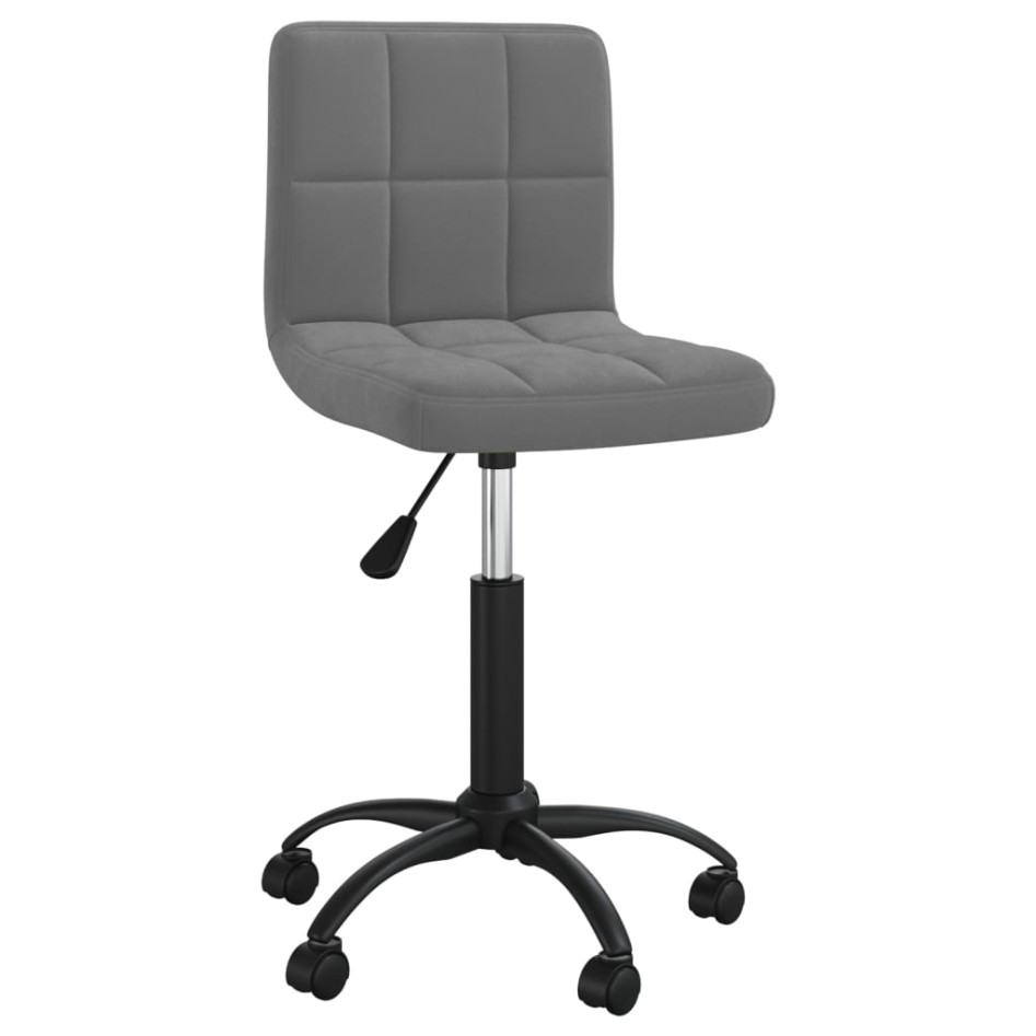 Silla de oficina giratoria de terciopelo gris