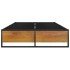 Estructura de cama de metal negra 120x200