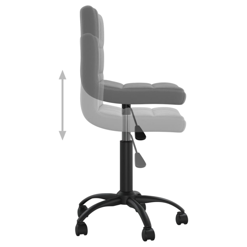Silla de oficina giratoria de terciopelo gris