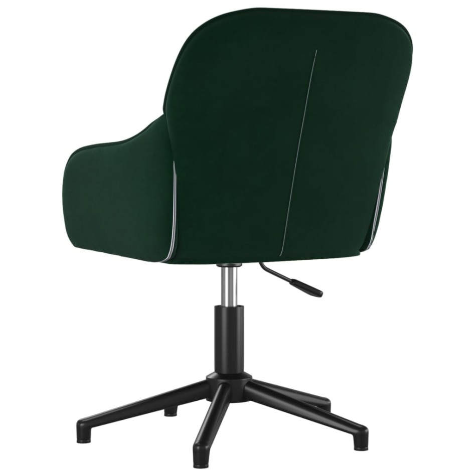 Silla de oficina giratoria de terciopelo verde