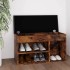 Banco zapatero con cojín madera ingeniería roble