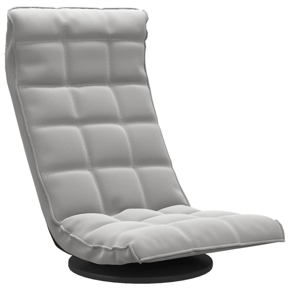 Silla de suelo giratoria de terciopelo gris