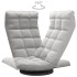 Silla de suelo giratoria de terciopelo gris