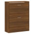 Mueble zapatero madera contrachapada marrón roble 63x24x81