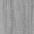 Mueble zapatero con espejo 2 niveles gris Sonoma 63x17x67