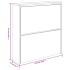 Mueble zapatero con espejo 2 niveles gris Sonoma 63x17x67