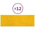 Paneles de pared 12 uds terciopelo amarillo 90x30 cm 3,24