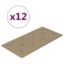 Paneles de pared 12 uds cuero PE capuchino 60x30 cm 2,16