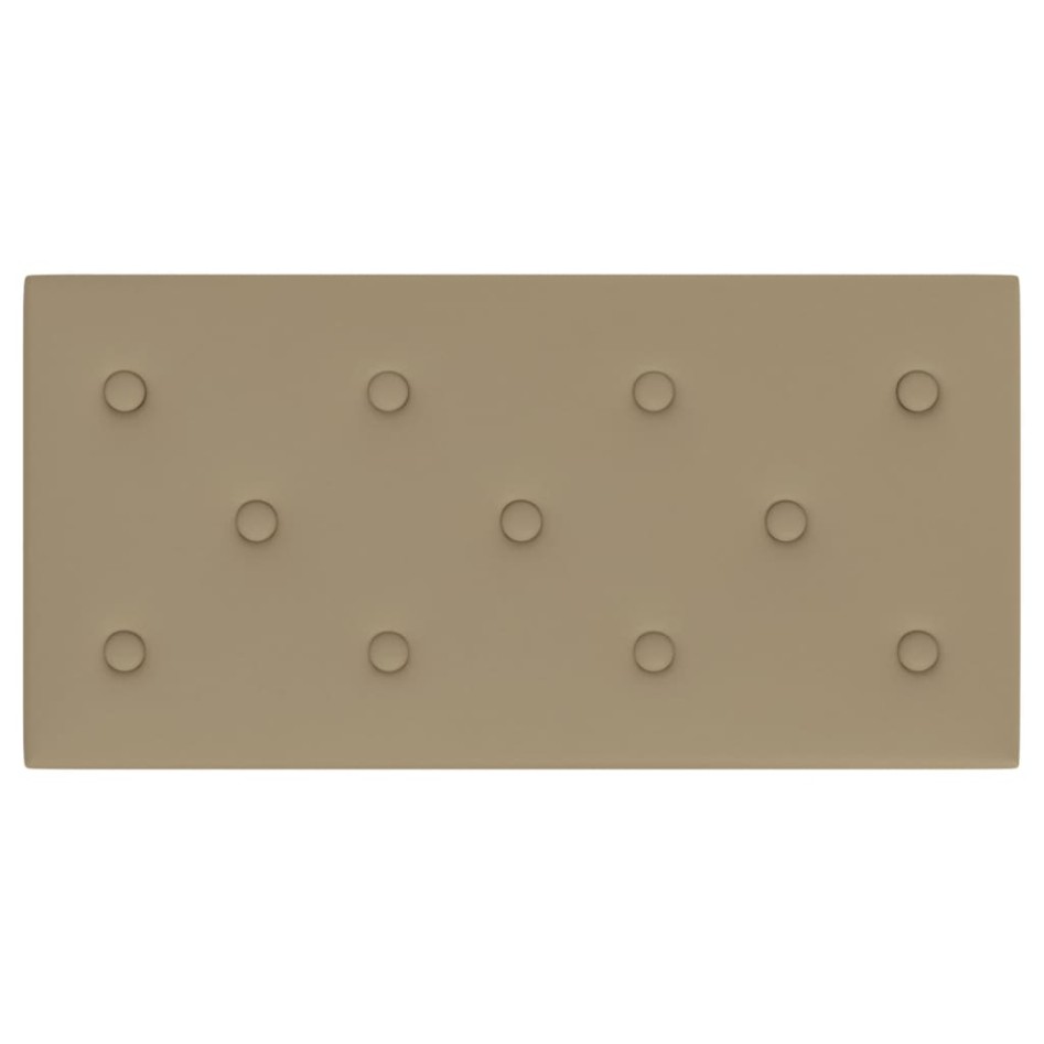 Paneles de pared 12 uds cuero PE capuchino 60x30 cm 2,16