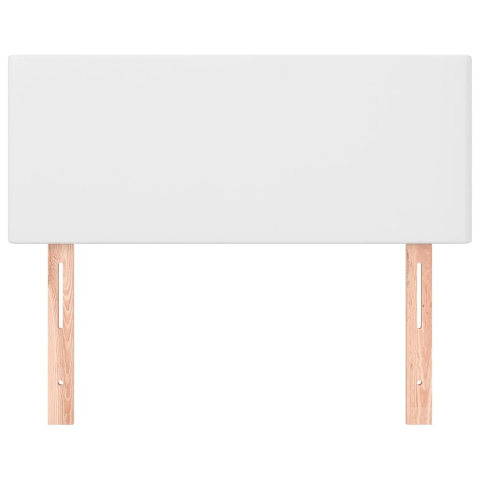 Cabecero de cuero sintético blanco 90x5x78/88