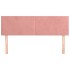 Cabeceros 2 unidades terciopelo rosa 72x5x78/88