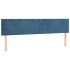 Cabeceros 2 unidades de terciopelo azul oscuro 100x5x78/88