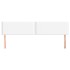 Cabeceros 2 unidades de cuero sintético blanco 90x5x78/88