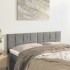 Cabeceros 2 unidades terciopelo gris claro 72x5x78/88