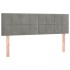 Cabeceros 2 unidades terciopelo gris claro 72x5x78/88