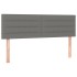 Cabeceros 2 unidades tela gris oscuro 72x5x78/88