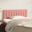 Cabecero de terciopelo rosa 100x5x78/88 cm