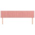 Cabeceros 2 unidades de terciopelo rosa 90x5x78/88