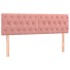 Cabeceros 2 unidades de terciopelo rosa 80x7x78/88