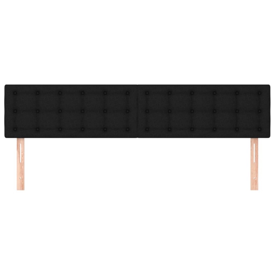 Cabeceros 2 unidades de tela negro 100x5x78/88