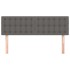 Cabeceros 2 unidades cuero sintético gris 72x5x78/88