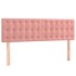 Cabeceros 2 unidades terciopelo rosa 72x5x78/88