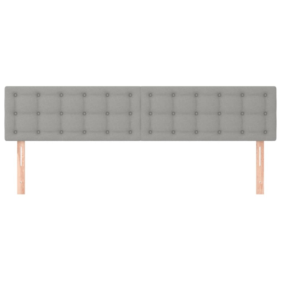 Cabeceros 2 unidades de tela gris claro 90x5x78/88