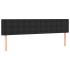 Cabeceros 2 unidades de cuero sintético negro 100x5x78/88