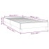 Estructura de cama sin colchón tela gris claro 90x200
