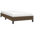 Estructura de cama sin colchón tela marrón oscuro 90x190