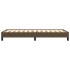 Estructura de cama sin colchón tela marrón oscuro 90x190
