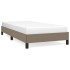 Estructura de cama sin colchón tela gris taupe 80x200