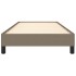 Estructura de cama sin colchón tela gris taupe 80x200