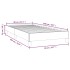 Estructura de cama sin colchón tela gris taupe 80x200