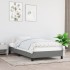 Estructura de cama sin colchón tela gris oscuro 90x200