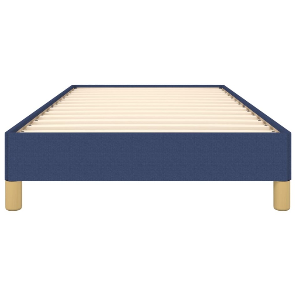 Estructura de cama sin colchón tela azul 90x190