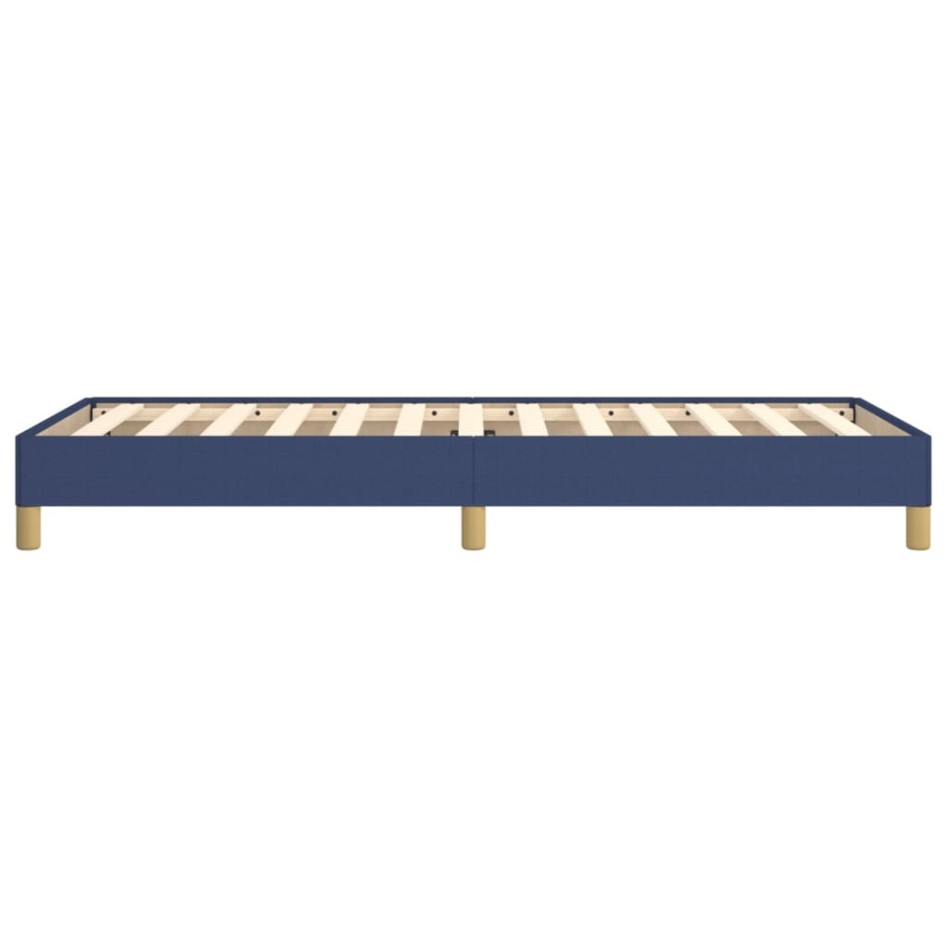 Estructura de cama sin colchón tela azul 90x190