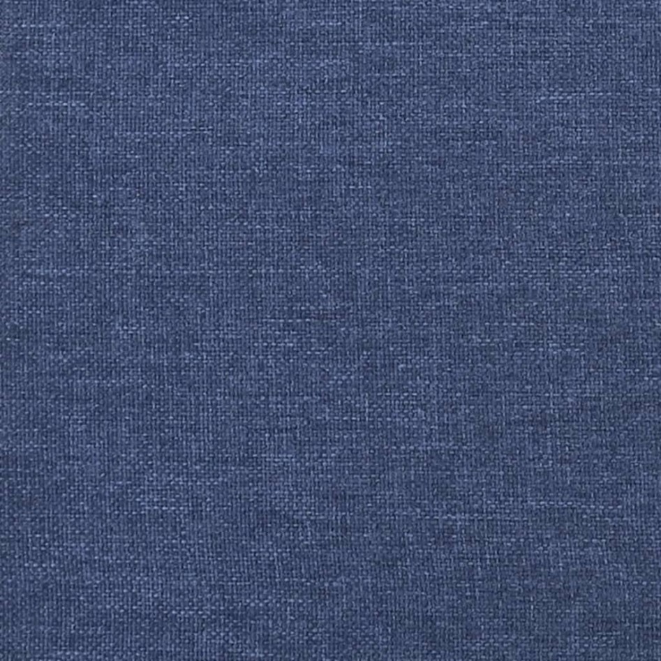 Estructura de cama sin colchón tela azul 90x190