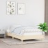 Estructura de cama sin colchón tela crema 100x200