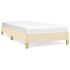 Estructura de cama sin colchón tela crema 100x200