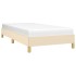 Estructura de cama sin colchón tela crema 100x200
